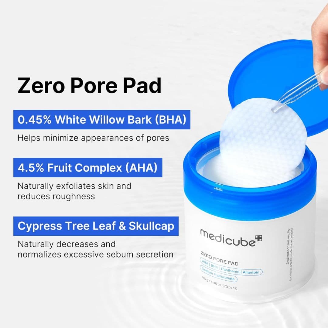 Pads Zero Pore Medicube 2.0 – Texture de Peau & Pores | Ecloria